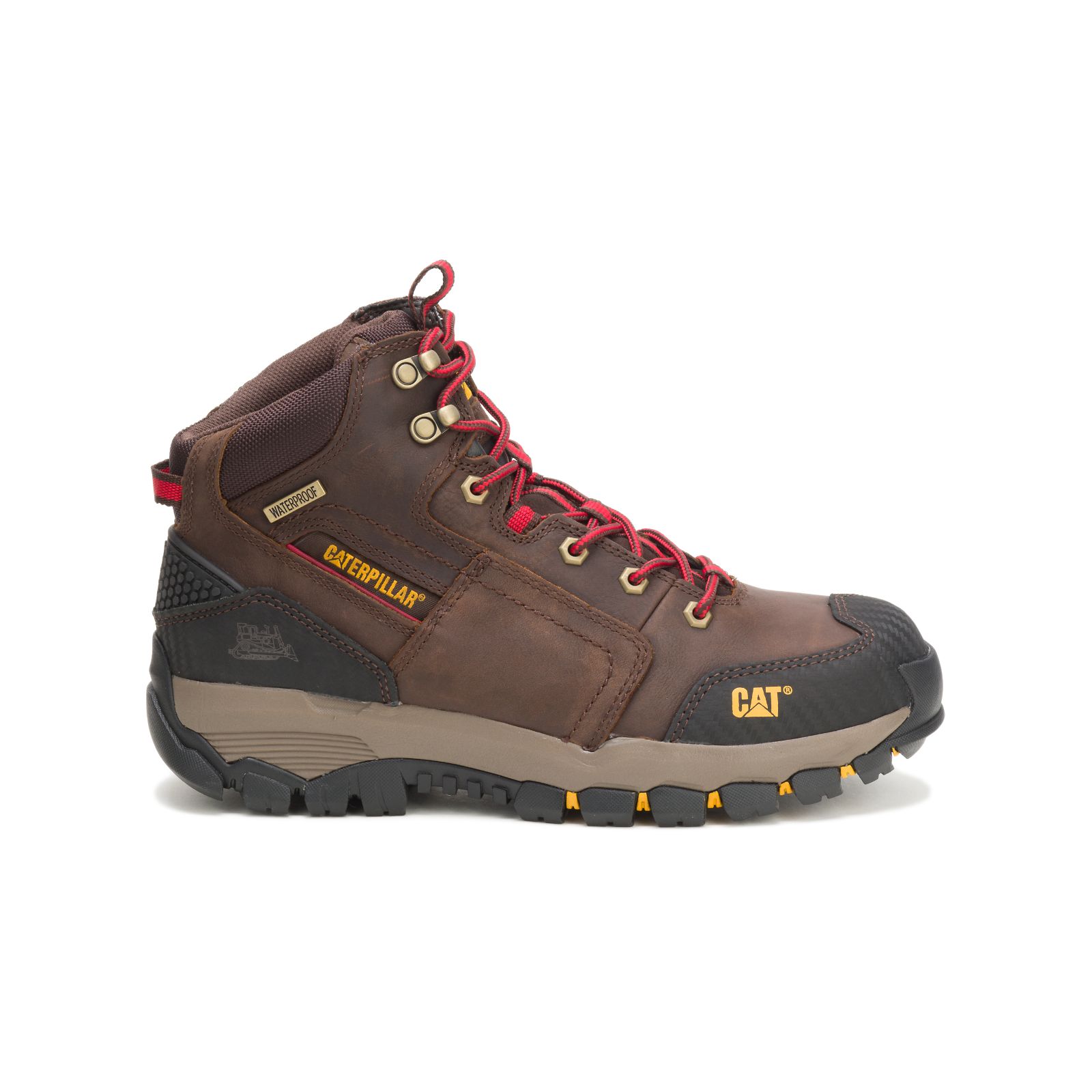 Men's Caterpillar Navigator Waterproof Work Boots Brown Ireland HOAK06348